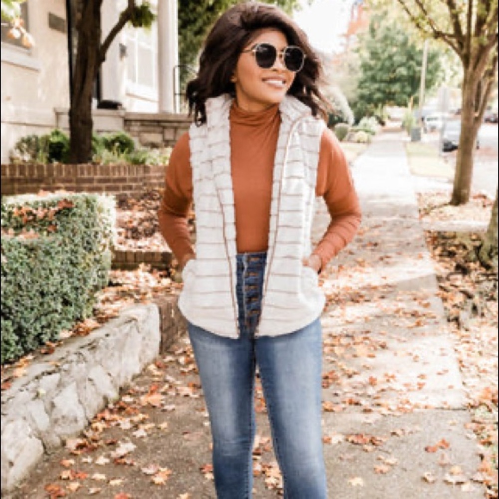 Pink Lily fur vest